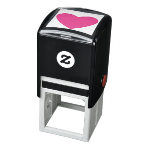 Solid Pink Heart Self-inking Stamp