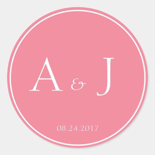 Solid pink round stickers (Front)
