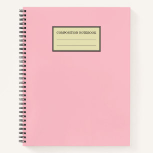 Solid Pink Spiral Notebook