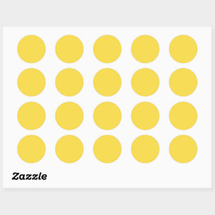 Solid plain banana pastel yellow classic round sticker
