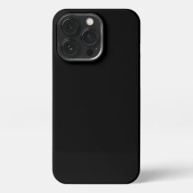 Solid Plain Black Phone Cover Case 