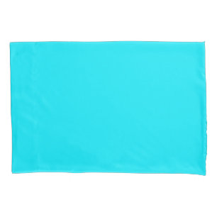 Solid plain blue pillowcase
