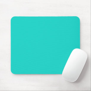 Solid plain bright turquoise mouse mat