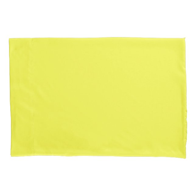 Solid plain bright yellow pillowcase (Front)
