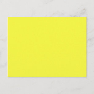 Solid plain bright yellow postcard