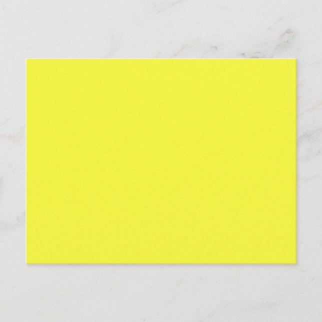 Solid plain bright yellow postcard (Front)