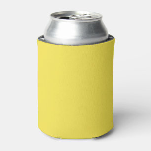 Solid plain colour corn pastel yellow can cooler