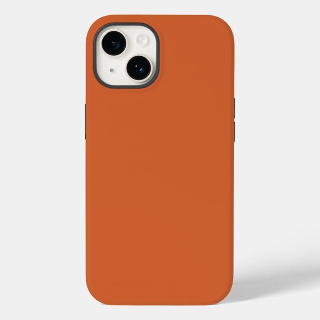 Solid plain harvest pumpkin orange Case-Mate iPhone case (Back)