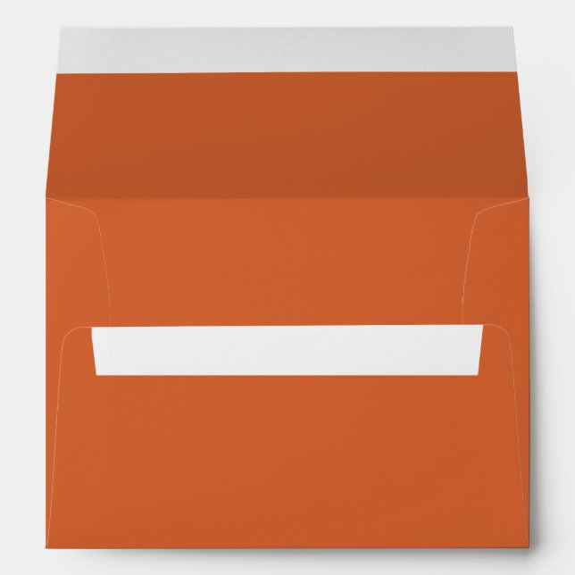 Solid plain harvest pumpkin orange envelope (Back (Bottom))