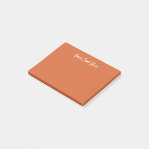 Solid plain harvest pumpkin orange post-it notes