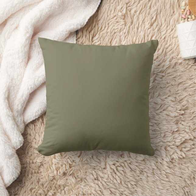 Solid Plain Olive Green Cushion/ Cushion (Blanket)
