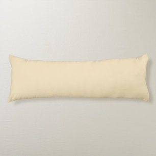 Solid Plain Pale Neutral Yellow Body Cushion
