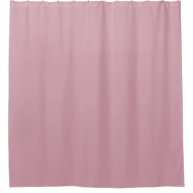 Solid, Plain Pink Quartz Blush Shower Curtain (Front)