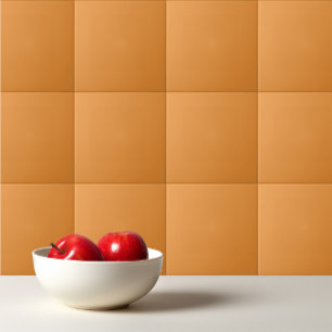 Solid plain saffron orange tile