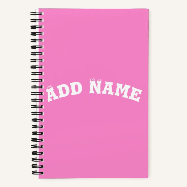Solid Plain Taffy Baby Pink Notebook (Front)