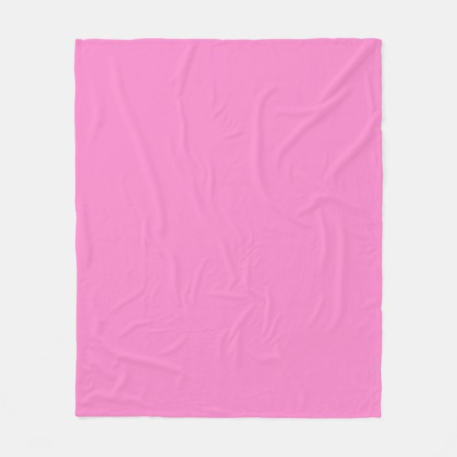 Solid plain Taffy Pink Fleece Blanket (Front)