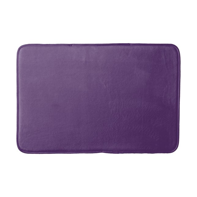 Solid plum wine purple bath mat (Front)