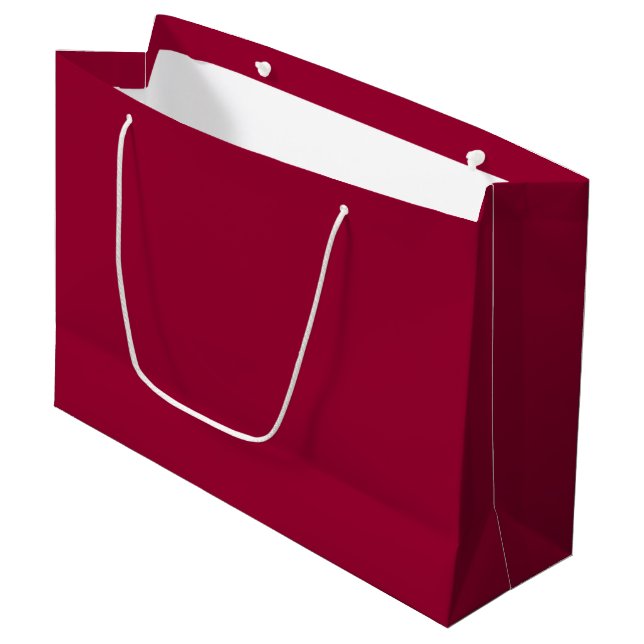 Solid pohutukawa red large gift bag (Front Angled)