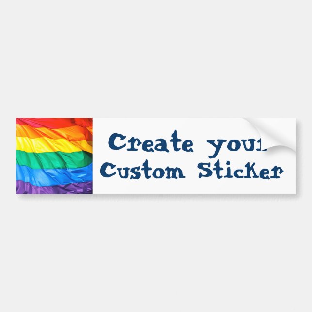 Solid Pride - Gay Pride Flag Closeup Bumper Sticker (Front)