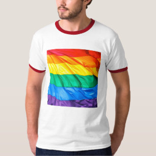 Solid Pride - Gay Pride Flag Closeup T-Shirt