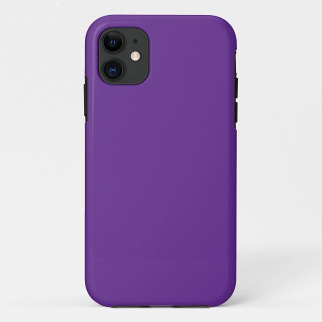 Solid Purple Case-Mate Tough iPhone Case (Back)