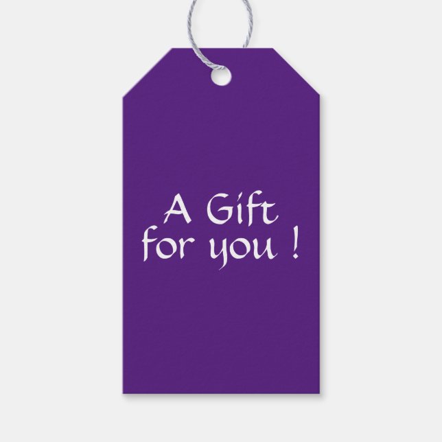 Solid Purple Gift Tags (Front)
