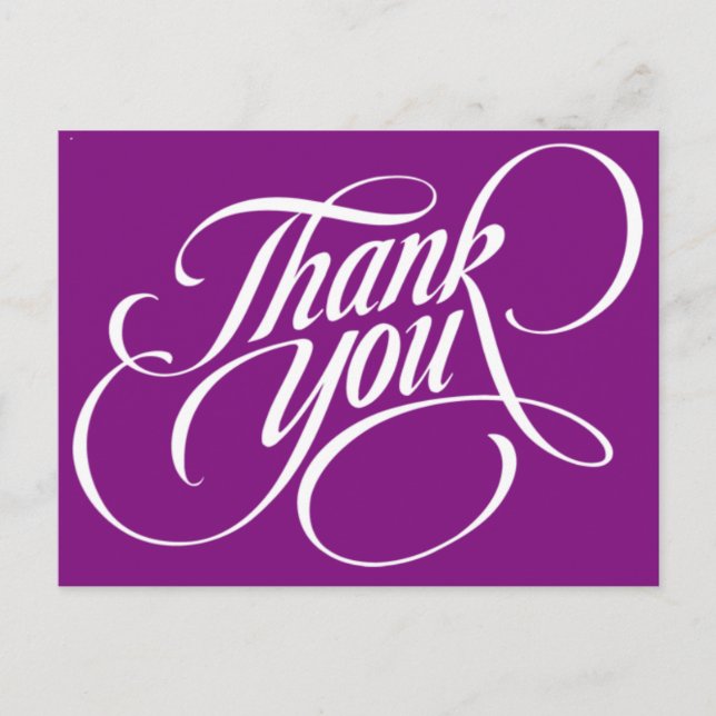SOLID PURPLE POST CARD BEALEADER THANK YOU (Front)