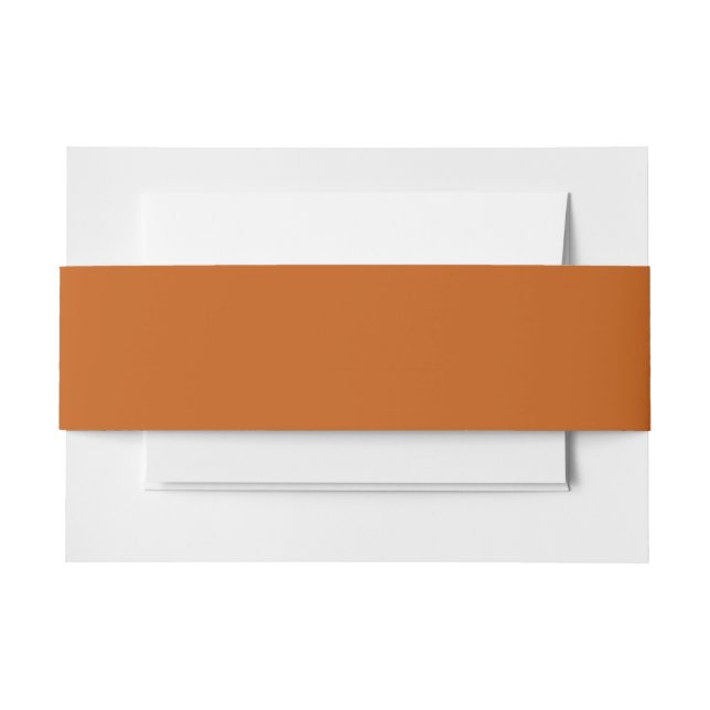 Solid raw sienna alloy orange invitation belly band (Front Example)