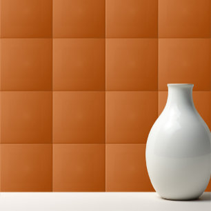 Solid raw sienna alloy orange tile