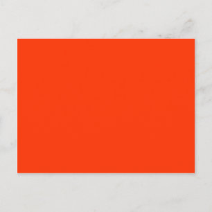 Solid Red Background Web Colour FF3300 Postcard