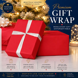 Solid Red Background Wrapping Paper