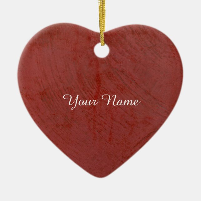 Solid Red Ceramic Tree Decoration (Front)