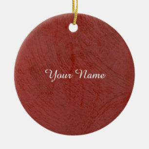 Solid Red Ceramic Tree Decoration