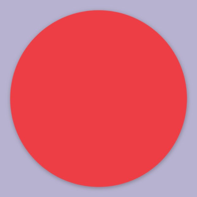 Solid Red Classic Round Sticker (Creator Uploaded)