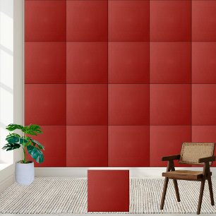 Solid Red Fabric Texture Ceramic Tile
