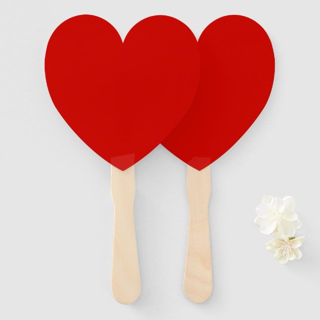 Solid Red Hand Fan (Front and Back)