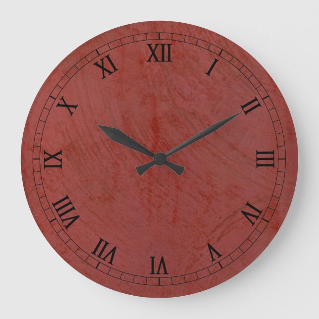 Solid Red Large Clock (Front)