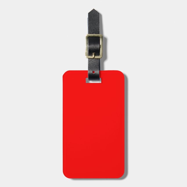 Solid Red Luggage Tag (Front Vertical)