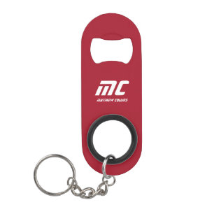 Solid Red Monogram Name Text Simple for Him