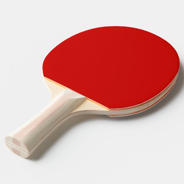 Solid Red Ping Pong Paddle (Front Angle)