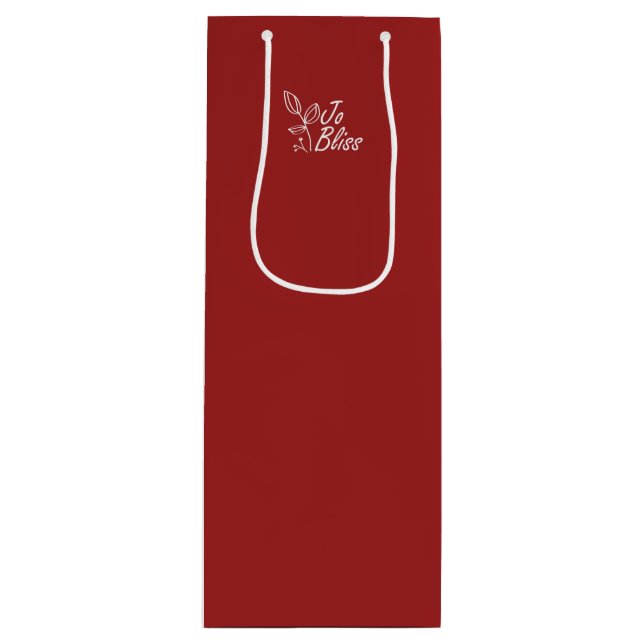 Solid Red Promotional Gift Bag with White Logo  (Front)