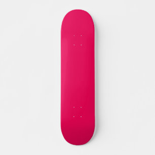 Solid reddish bright hot pink skateboard