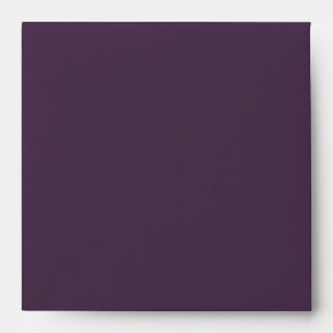 Solid Rich Wine Purple Square Wedding Envelope