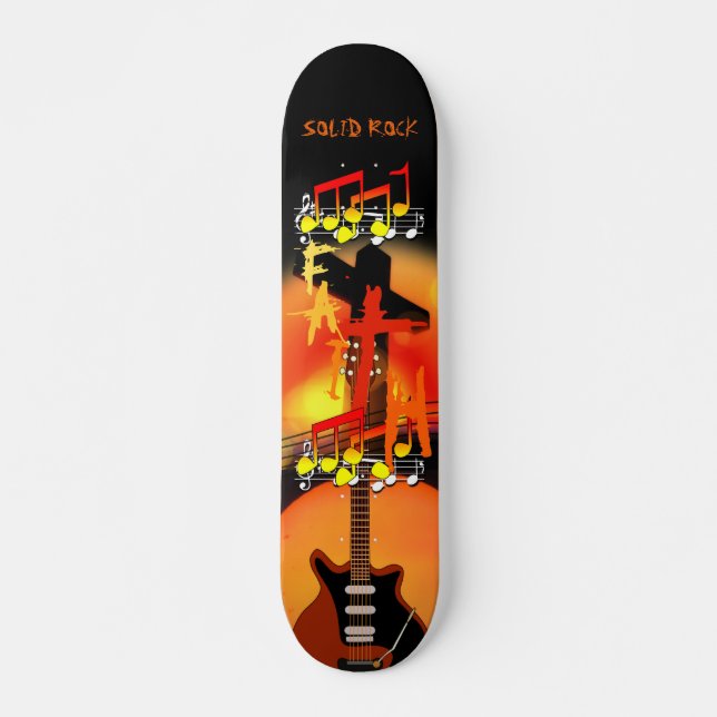 SOLID ROCK FAITH SKATEBOARD (Front)