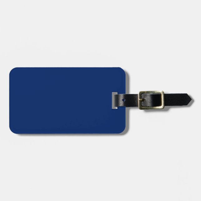 Solid Royal Blue Luggage Tag (Front Horizontal)