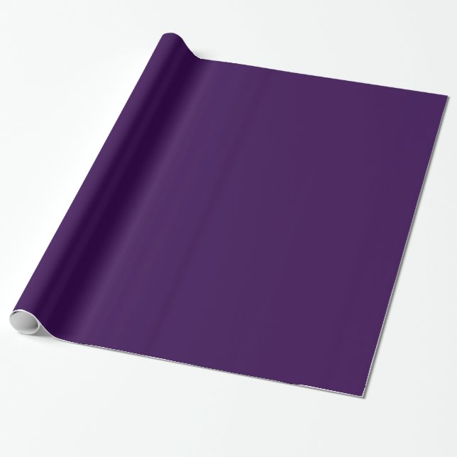 Solid Royal Purple Pop of Colour Wrapping Paper (Unrolled)