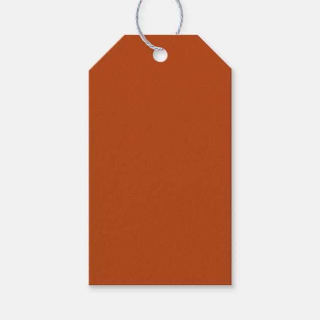 Solid rust brown gift tags (Front)