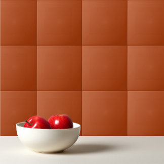 Solid rust brown tile