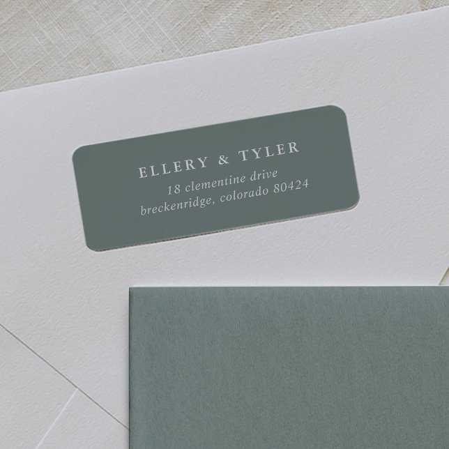 Solid Sage Green and White Return Address (Creator Uploaded)