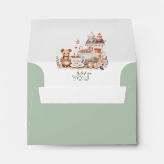 Solid Sage Green Christmas Gift card Envelope